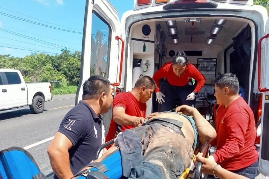 Remolque suelto arrolla a trabajador de vulcanizadora en Frontera