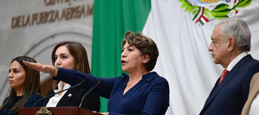 El pueblo ha puesto fin al régimen de unos cuantos: Delfina al tomar protesta como gobernadora de Edomex