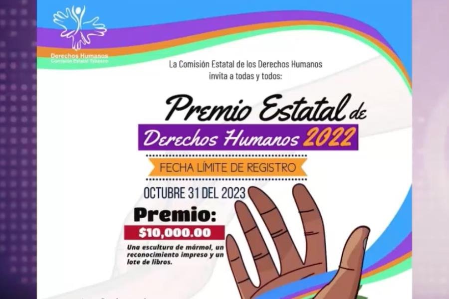 Convoca CEDH a participar en el Premio Estatal de Derechos Humanos 2022