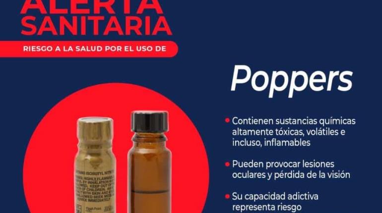 Alerta Cofepris riesgos a la salud por el uso de "poppers"