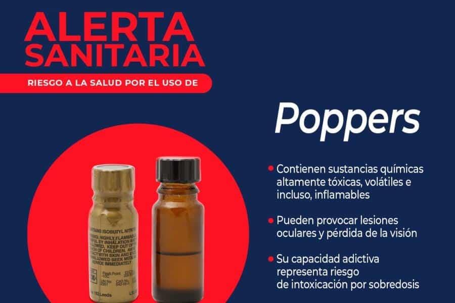 Alerta Cofepris riesgos a la salud por el uso de "poppers"