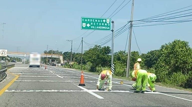 Anuncia SICT cierre de un carril de la Coatzacoalcos–Villahermosa a partir de hoy y durante 18 días