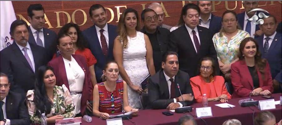 Denuncia PAN a Sheinbaum ante INE por visita al Senado