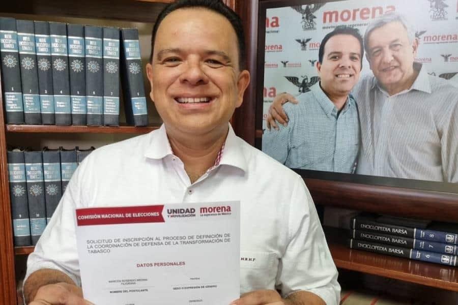 Formaliza Marcos Rosendo registro para candidatura de Morena por Tabasco