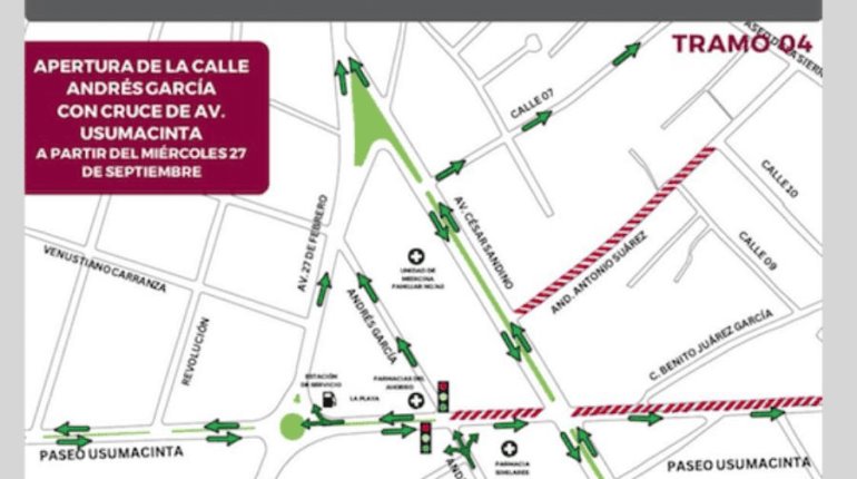 Restablecen hoy circulación de la calle Andrés García