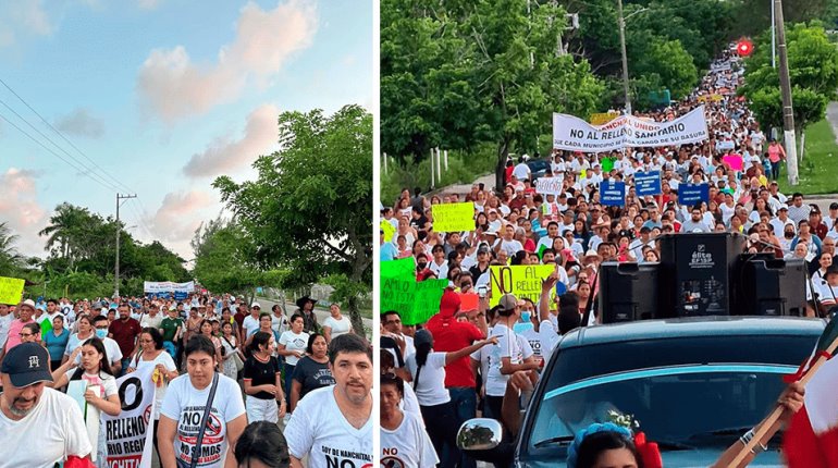 Rechazan habitantes de Nanchital que protesta por relleno sanitario regional sea "politiquería"