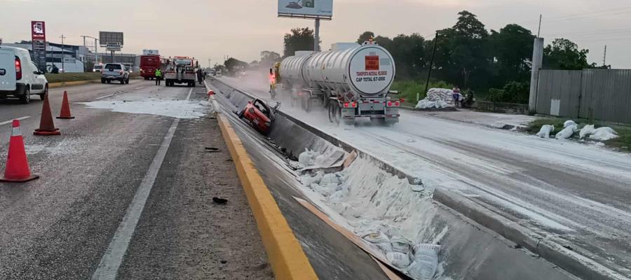 Mañana accidentada en la Villahermosa- Cárdenas