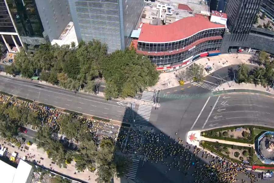 Marchan en apoyo a García Harfuch desde el Ángel de la Independencia