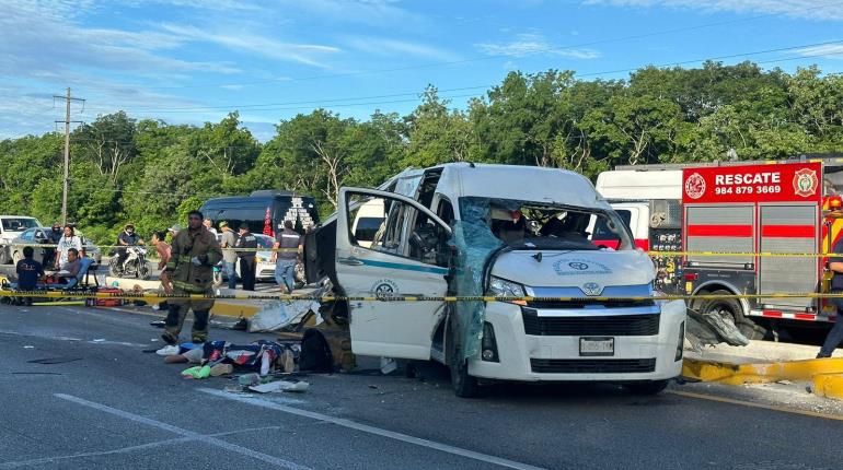 Accidente en la carretera Playa del Carmen-Tulum deja un saldo de siete muertos y 12 heridos