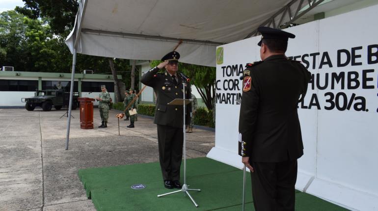 Realizan relevos al interior de la 30 Zona Militar; toma protesta nuevo Jefe de Estado Mayor