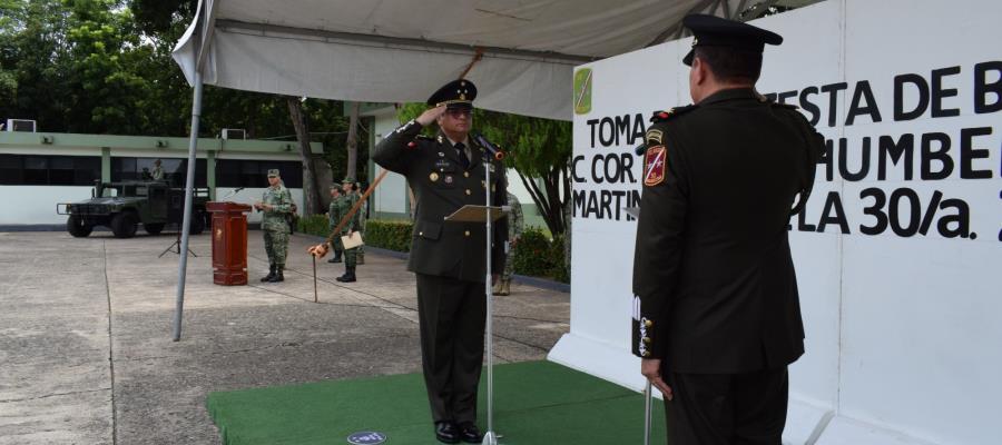 Realizan relevos al interior de la 30 Zona Militar; toma protesta nuevo Jefe de Estado Mayor