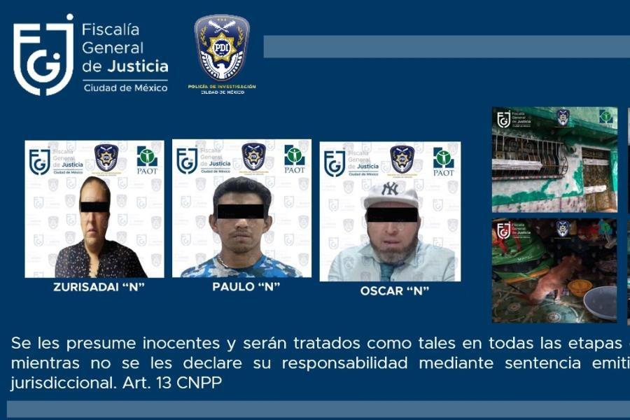 Detienen a 3 por maltrato animal en alcaldía Cuauhtémoc