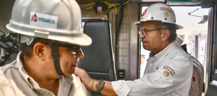 Supervisa Octavio Romero pruebas finales en refinería Olmeca y campos en producción de Tabasco