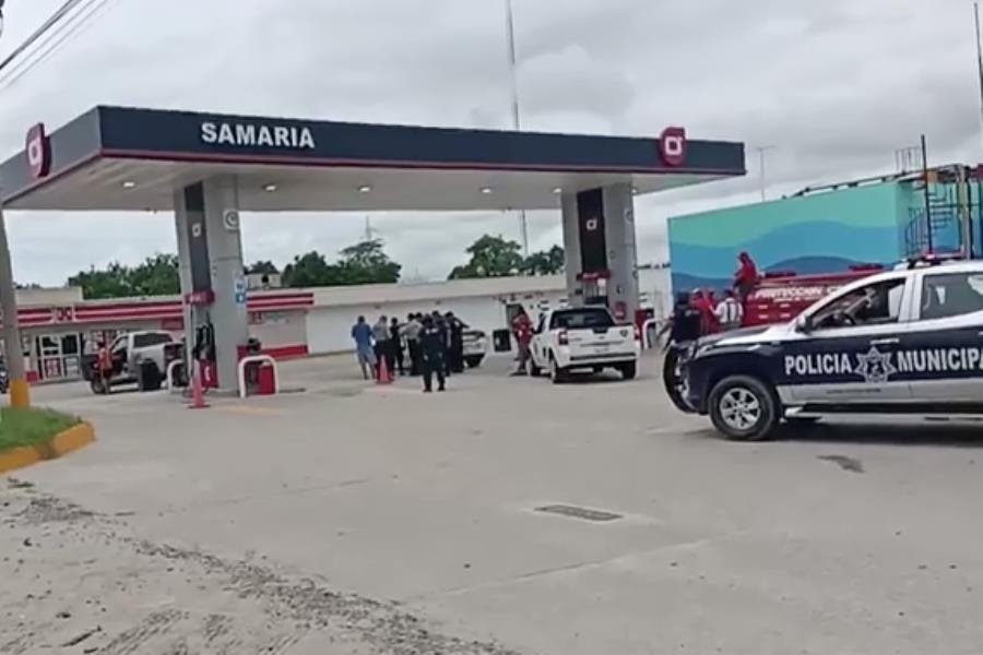 En motocicleta intentan quemar gasolinera en la Cárdenas – Villahermosa