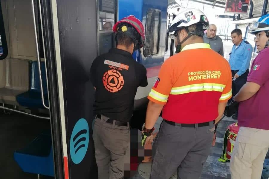 Muere persona ciega prensada en la Línea 1 del Metro de Monterrey