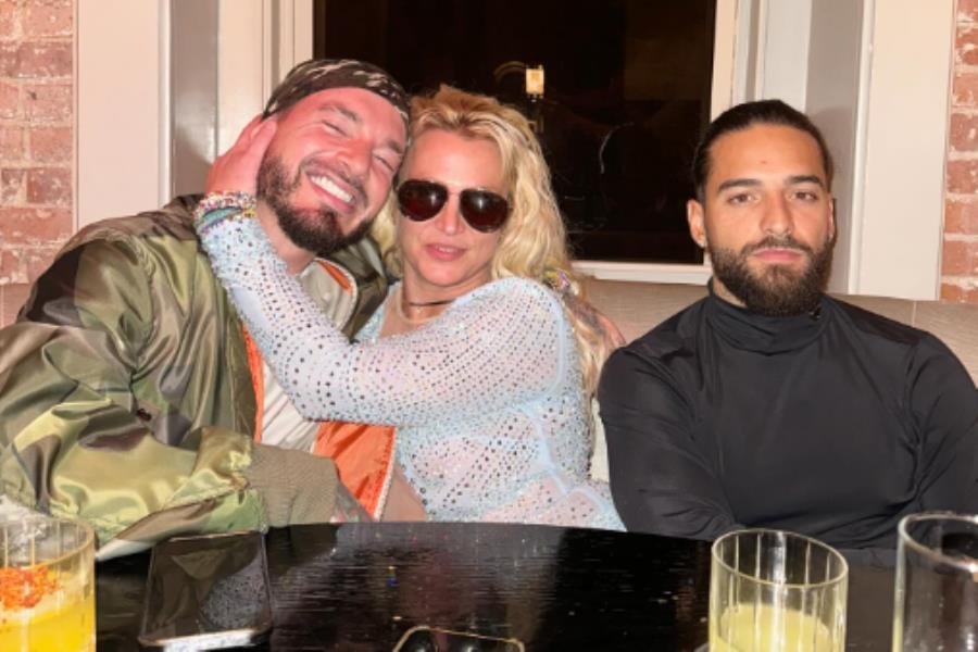 ¿Colaboración en puerta? Britney, Maluma y J Balvin juntos en Nueva York