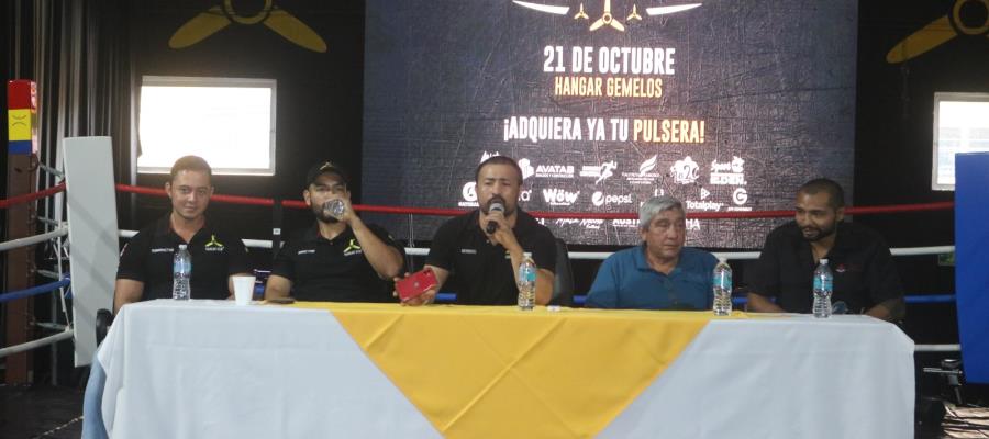 Presentan función de box "Knock out" a realizarse el 21 de octubre