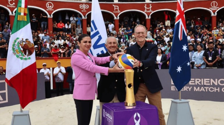 Abuchean a Ana Guevara en cierre de Mundial de Voleibol de Playa en Tlaxcala