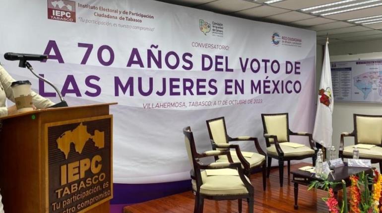 Visualizan en conversatorio del IEPCT retos por superar, a 70 años del voto de las mujeres