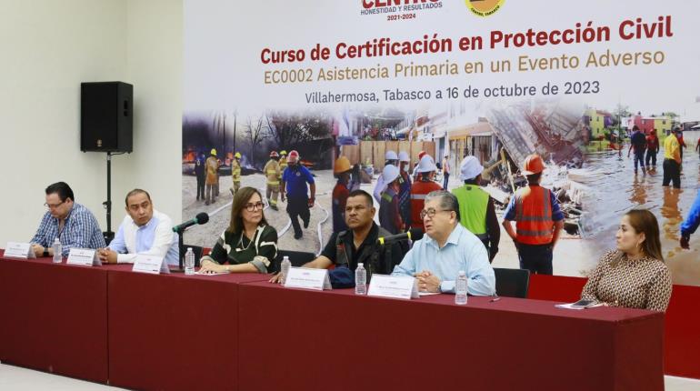 Inaugura Centro curso de certificación en Protección Civil para casos de emergencia