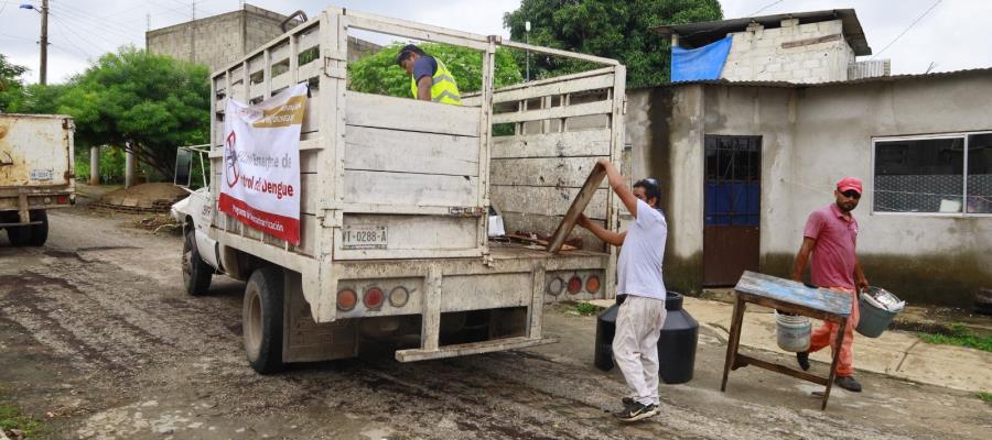 Acopian 77.2 toneladas de cacharros en 7 días de operativo contra el dengue en Centro