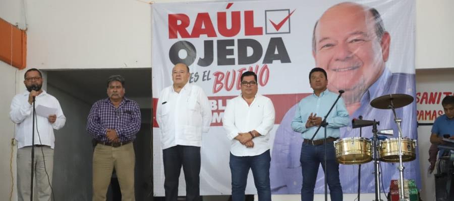 Encabeza Raúl Ojeda asambleas informativas en Cárdenas, Jalapa y Tacotalpa