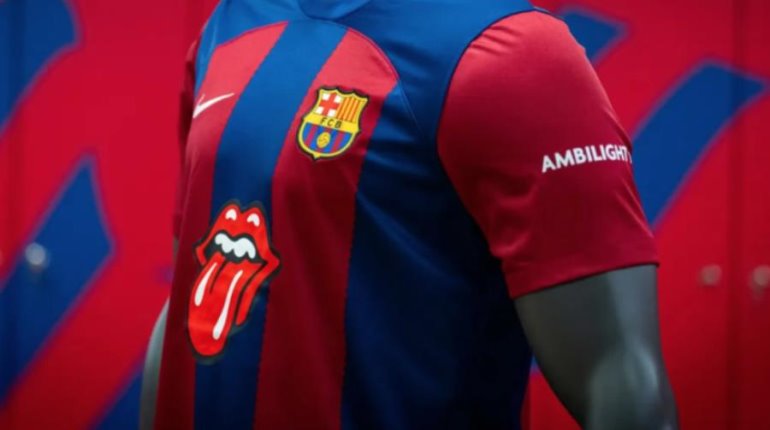 Camiseta que usará el Barcelona en el clásico de España llevará logotipo de los Rolling Stones