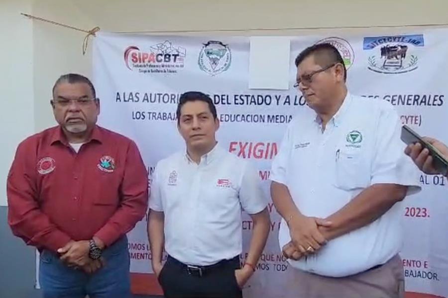 Huelga de brazos caídos no cesará, dice sindicato independiente del Cobatab