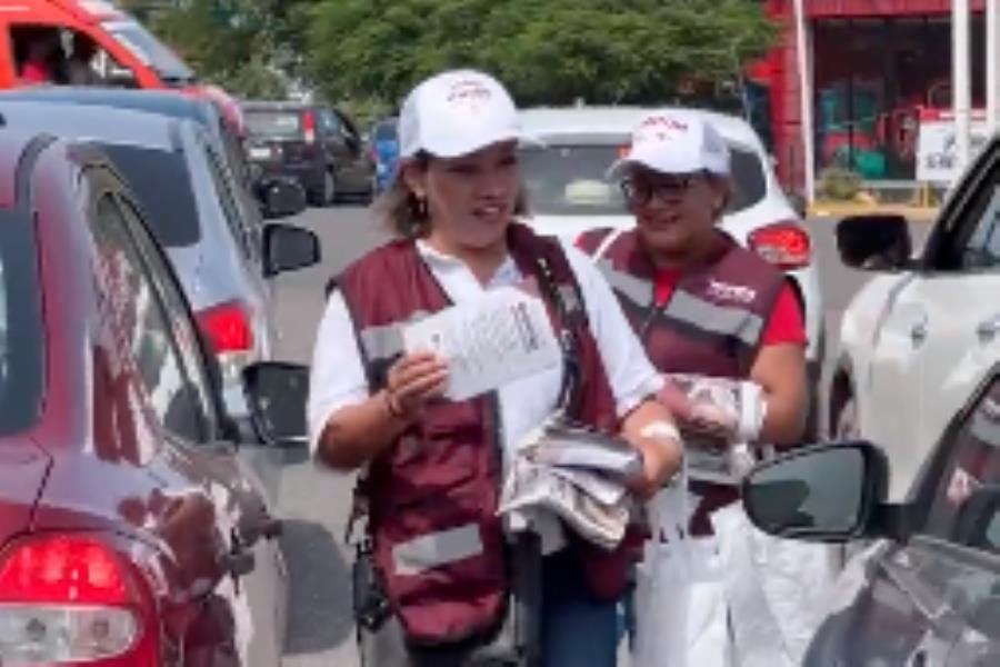 Agradece Óscar Cantón volanteo a su favor en calles de Villahermosa