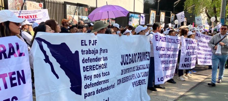 Previo a votación en el Senado, protestan por eliminación de fideicomisos del Poder Judicial