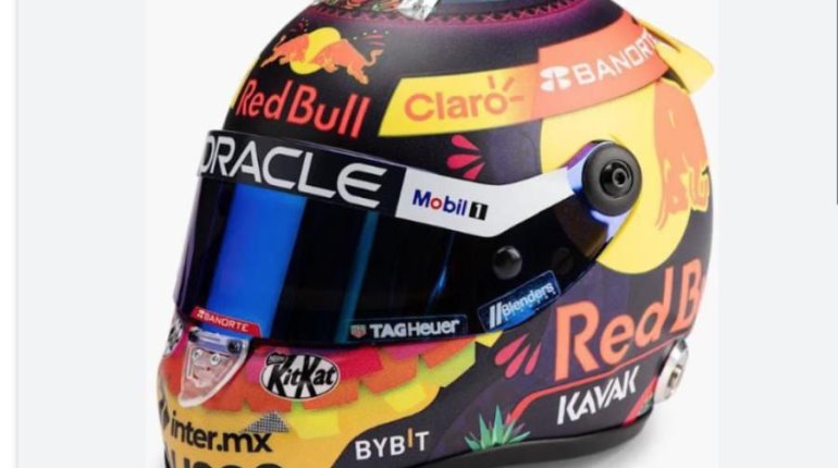 Casco que utilizó Checo en GP de México fue subastado en 1.7 mdp y será donado a damnificados en Acapulco