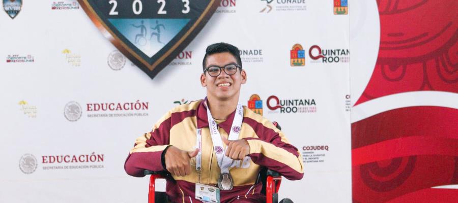 José Salvador López gana bronce para Tabasco en lanzamiento de clava en Paranacionales Conade