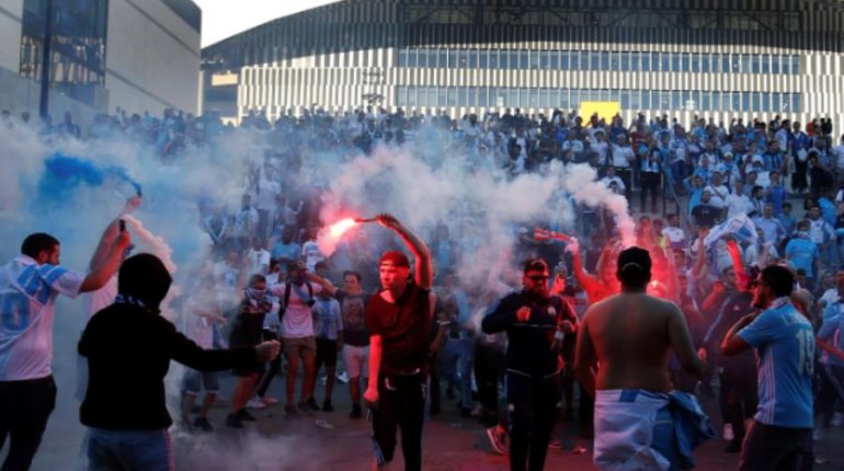 Nueve detenidos, tras violencia en duelo del Marsella contra Lyon