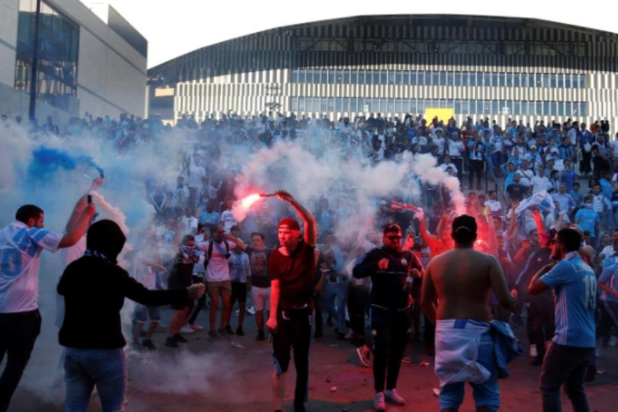 Nueve detenidos, tras violencia en duelo del Marsella contra Lyon