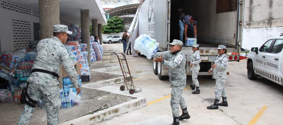 Entrega Morena a DIF Tabasco víveres recolectados para damnificados de Guerrero