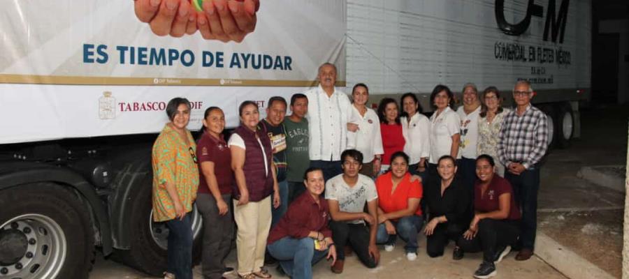 Tabasco envía segundo cargamento con 26 toneladas de víveres a Guerrero