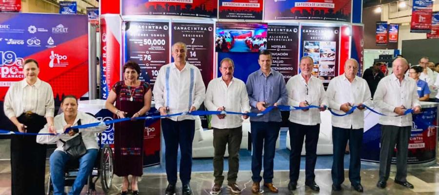 Inauguran Expo Canacintra Tabasco; promete gobierno apoyo constante a industriales de la transformación