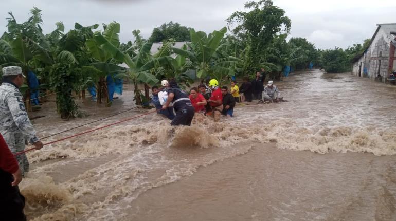 4 ríos de Tabasco por arriba de su nivel de desbordamiento