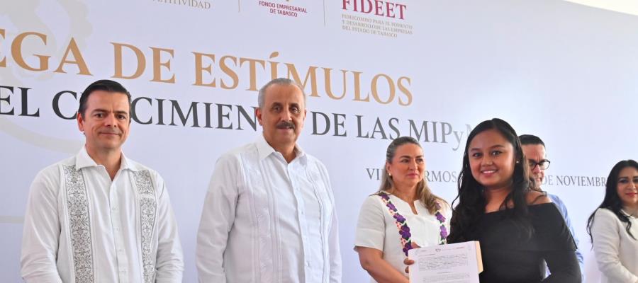 Entrega gobierno de Tabasco apoyos por 20 mdp a Mypimes