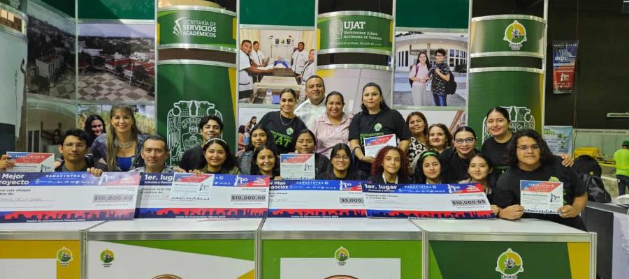 Alumnos de la UJAT se llevan primeros lugares con proyectos de emprendimiento en la Expo Canacintra 2023