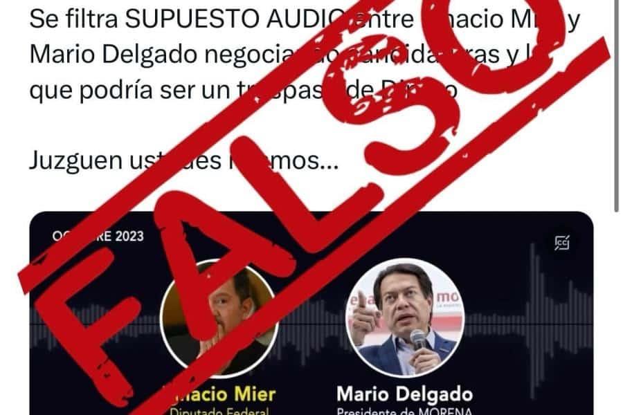 Desmiente Ignacio Mier audio donde supuestamente negocia candidatura de Morena