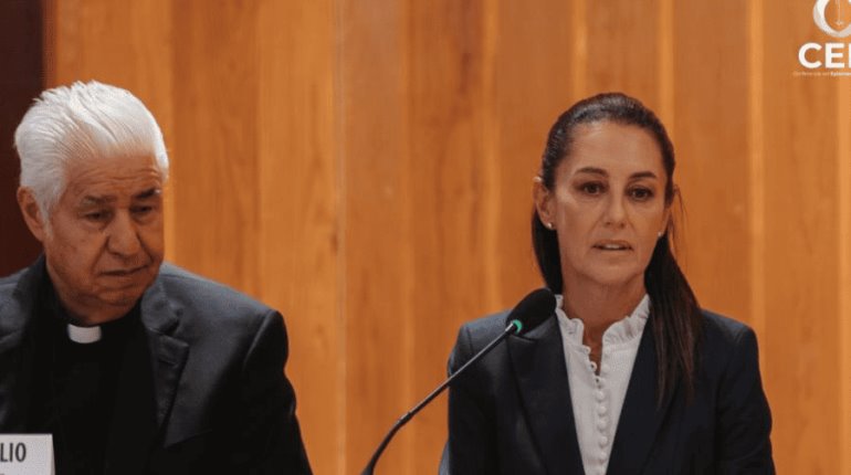 Se reúnen Sheinbaum y Xóchitl con representantes de la Iglesia Católica