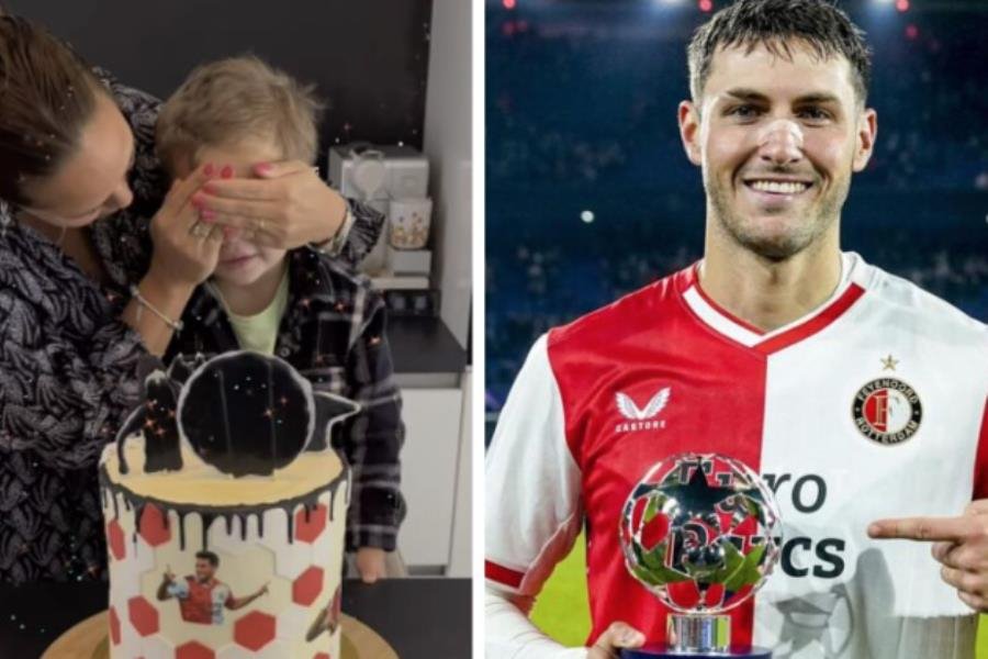 Niño aficionado del Feyenoord cumple su sueño y conoce a Santi Giménez