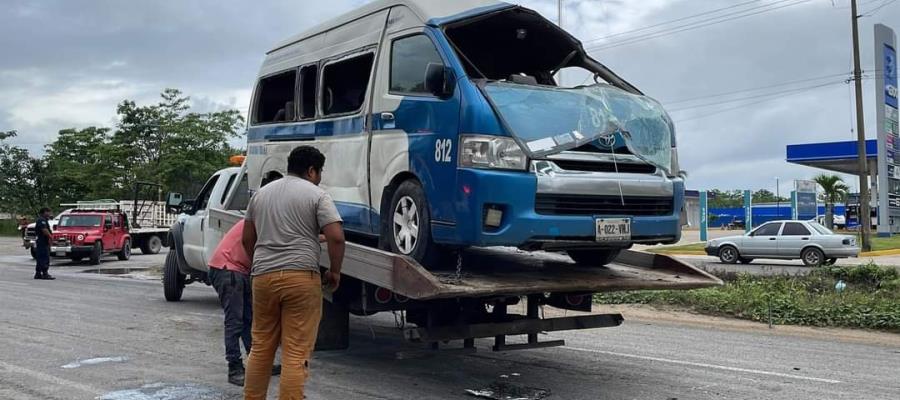 Mañana accidentada en la vía corta a Cunduacán