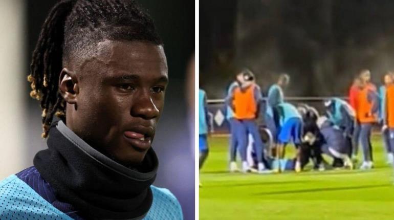 Eduardo Camavinga abandona entrenamiento de Francia con molestias por golpe con Dembelé