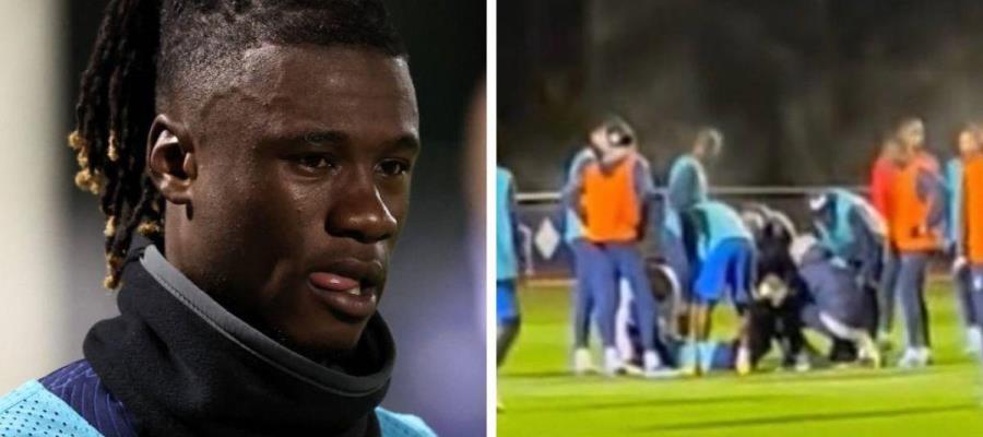 Eduardo Camavinga abandona entrenamiento de Francia con molestias por golpe con Dembelé