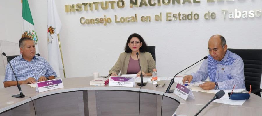 Aprueba INE Tabasco designación y ratificación de representantes electorales de consejos distritales