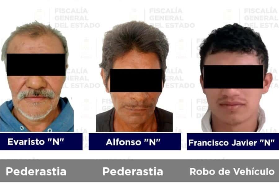 Aprehende FGE a 3 presuntos agresores sexuales