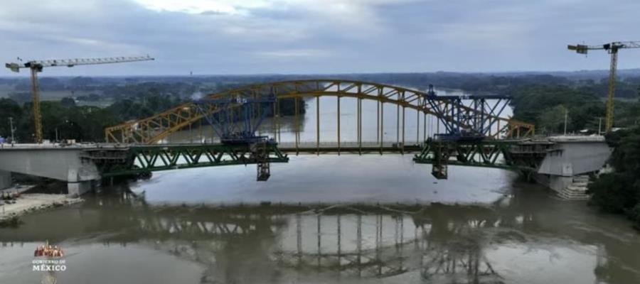 Complicaciones en construcción del nuevo puente de Boca del Cerro, Tenosique, reconoce AMLO