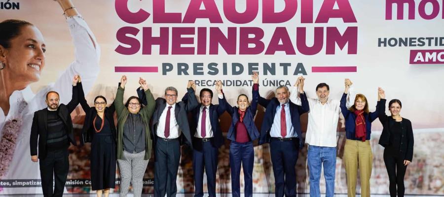 Adán Augusto, Clouthier, Noroña, Delgado y Monreal, equipo de precampaña de Sheinbaum